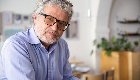 pov entrepreneur talking camera interview office online coach waving hand 1